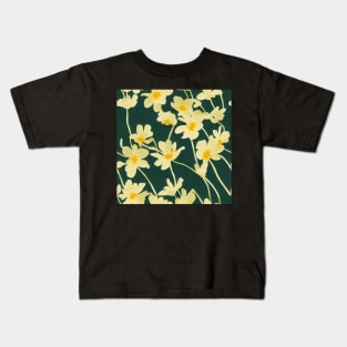 Beautiful Stylized Yellow Flowers, for all those who love nature #185 Kids T-Shirt